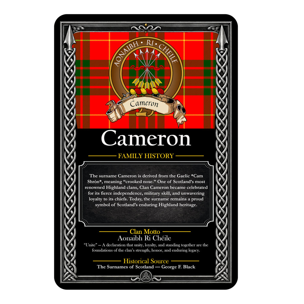 Scottish Family History Metal Sign – Brown Crest