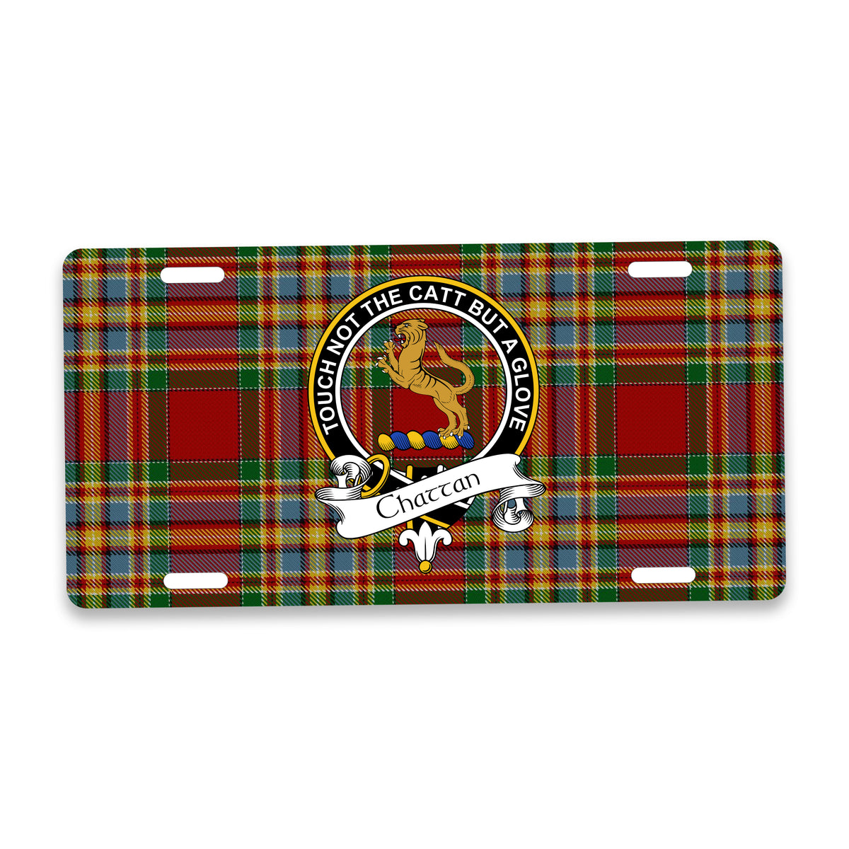 Scottish Clan Crest Auto License Plate – Black Crest Design