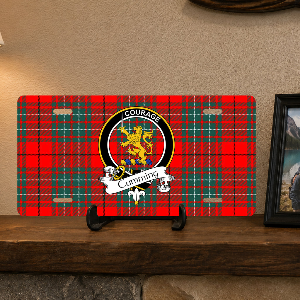 Scottish Clan Crest Auto License Plate – Black Crest Design
