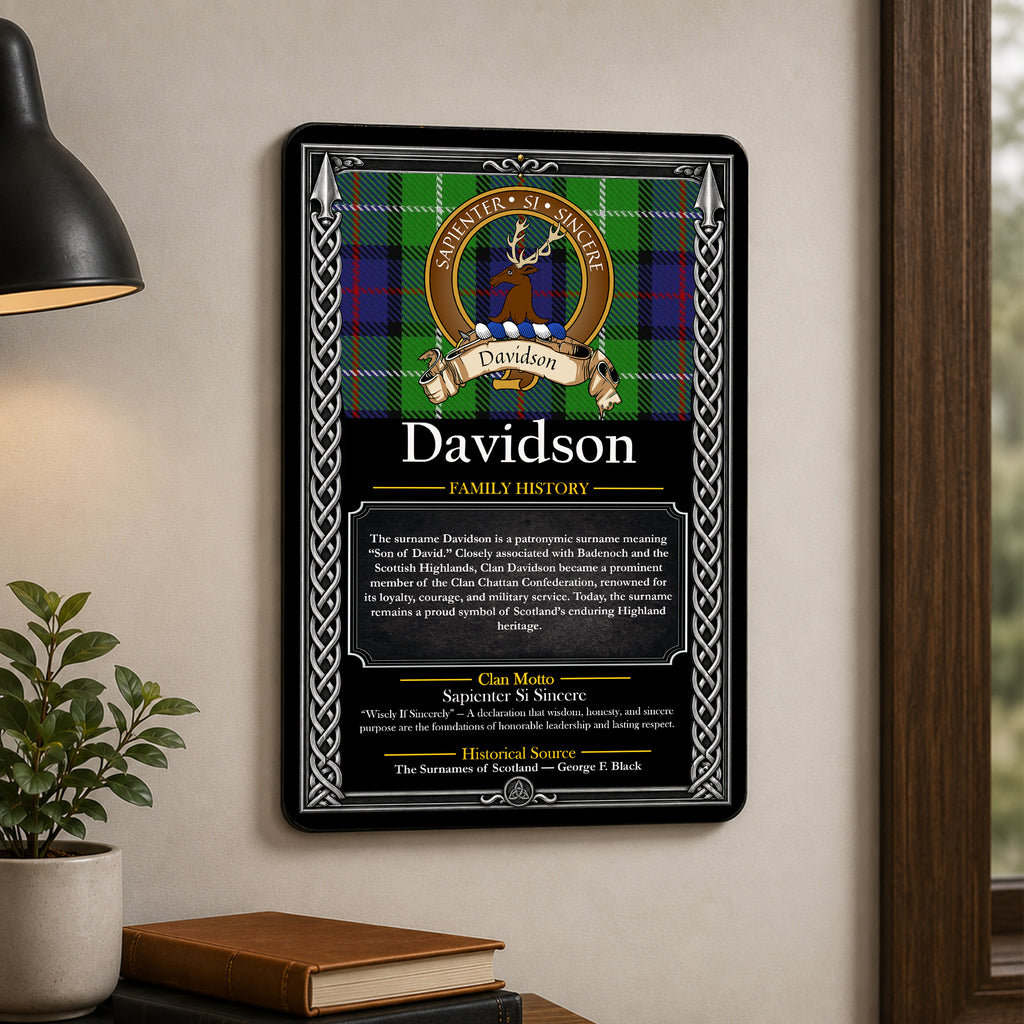 Scottish Family History Metal Sign – Brown Crest