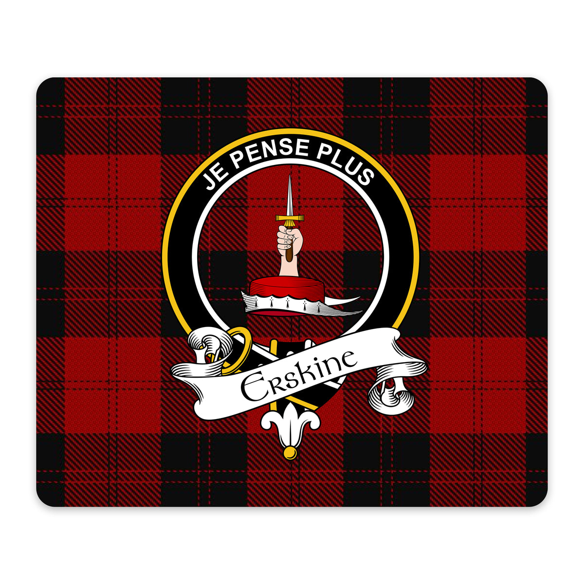 Scottish Clan Crest Mouse Pad – Black Crest Design
