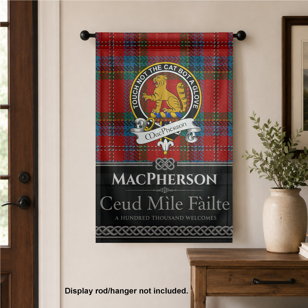 Scottish Clan Crest Garden Flag - Black Design
