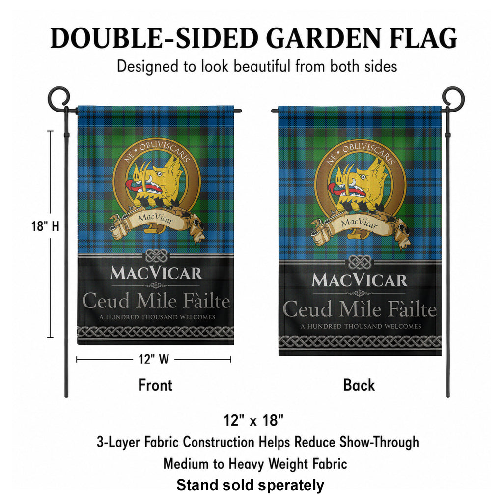 Scottish Clan Crest Garden Flag - Brown Design