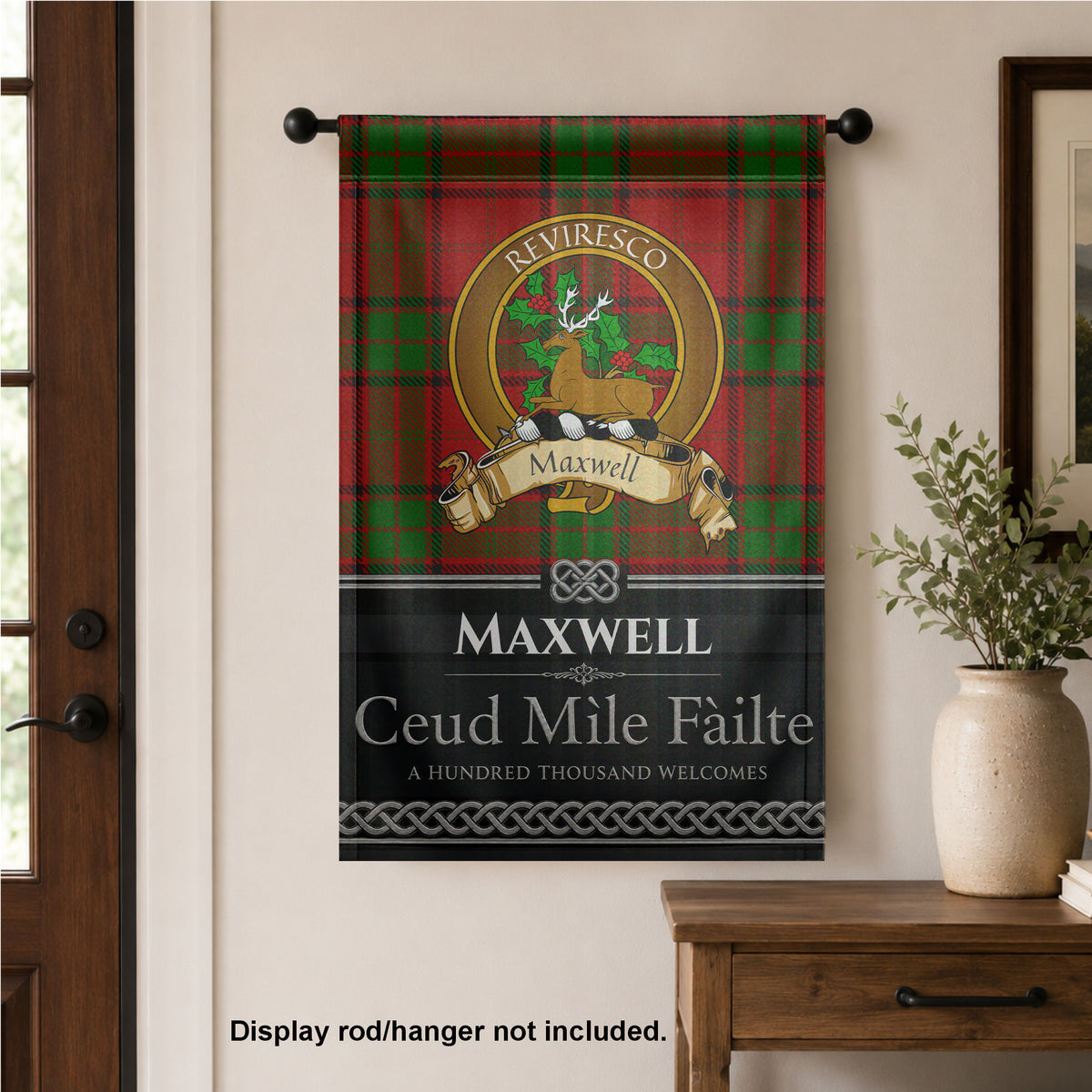 Scottish Clan Crest Garden Flag - Brown Design