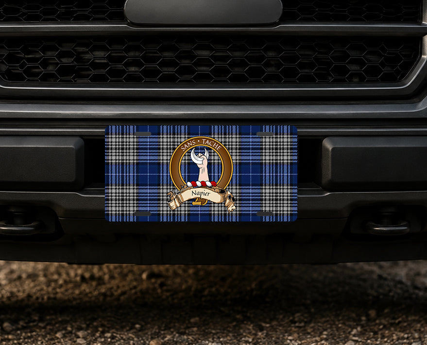 Scottish Clan Crest Auto License Plate – Brown Crest Design