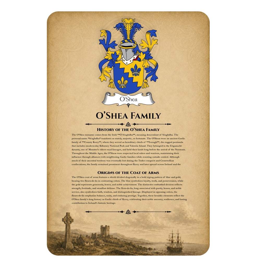Irish Family History Metal Sign