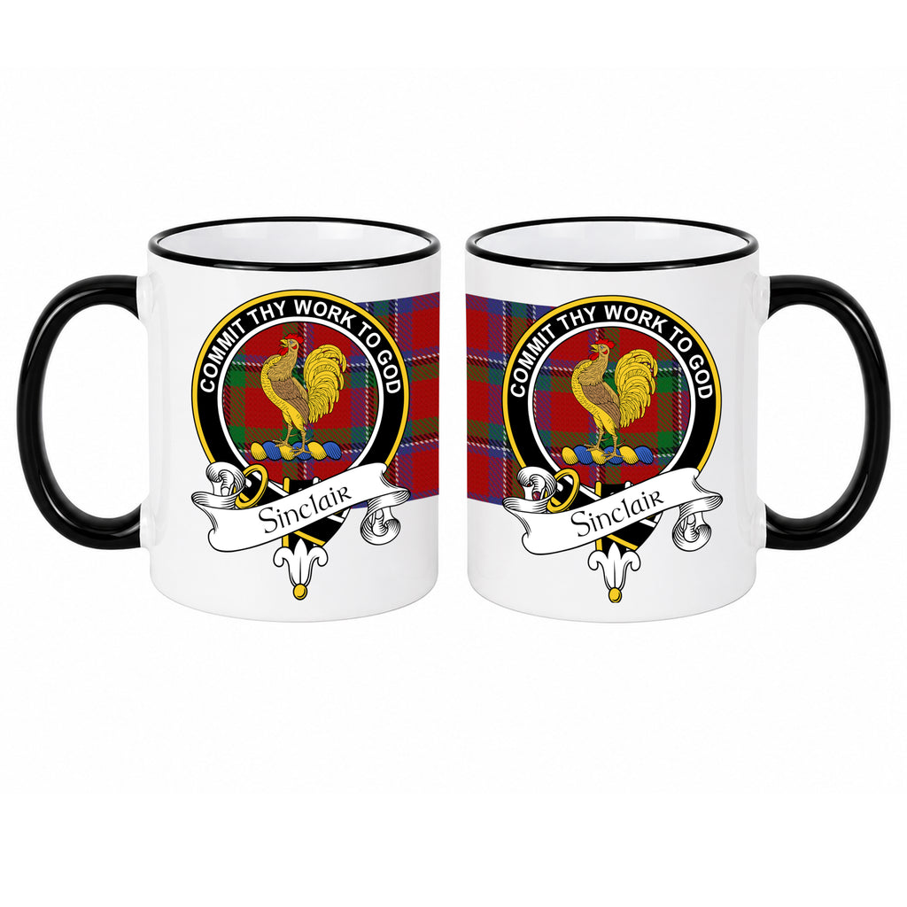 Scottish Clan Crest 11 oz Mugs – Black Crest Design | Set of 2