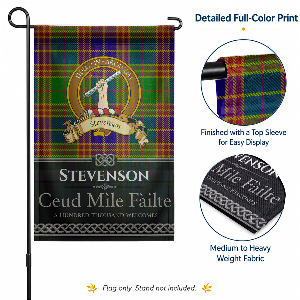 Scottish Clan Crest Garden Flag - Brown Design