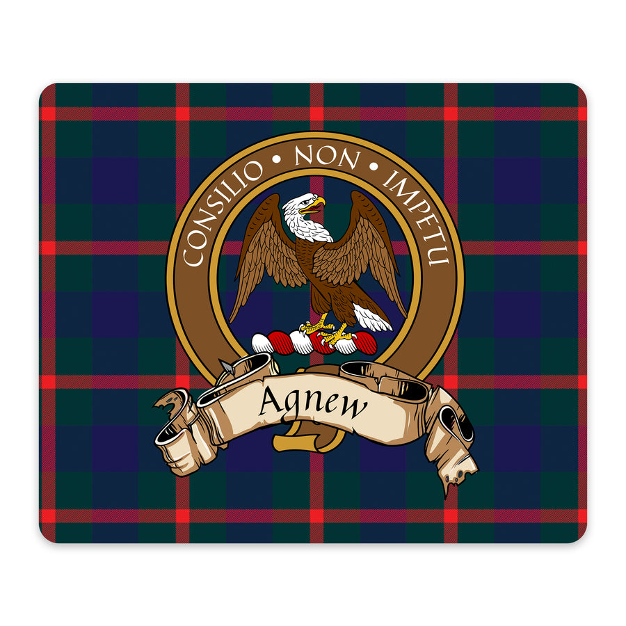 Agnew Scottish Clan Crest Mouse Pad – Brown Crest Design