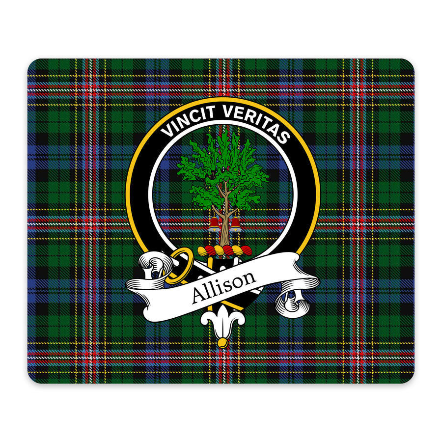 Allison Scottish Clan Crest Mouse Pad – Black Crest Design