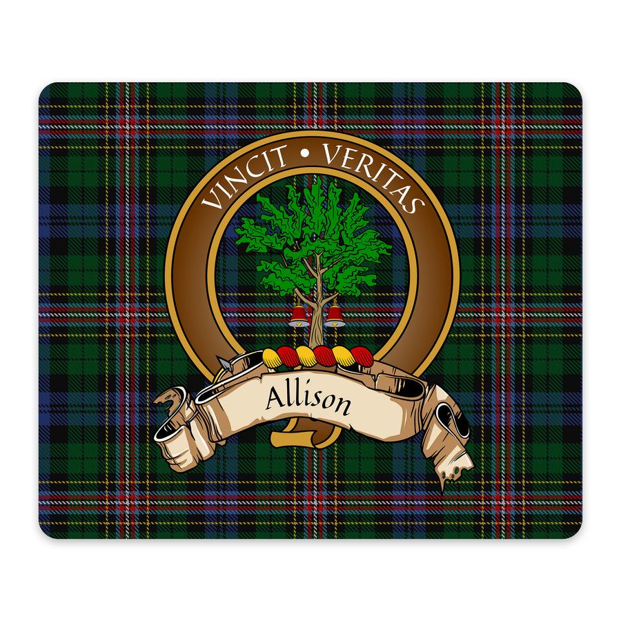 Allison Scottish Clan Crest Mouse Pad – Brown Crest Design