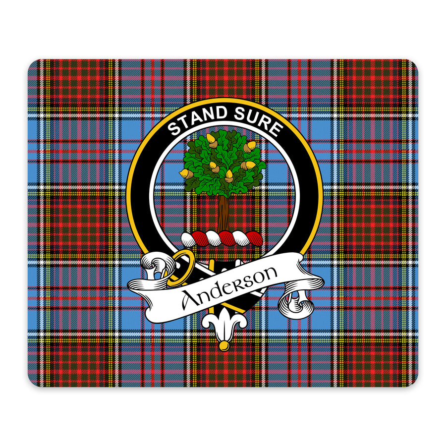 Anderson Scottish Clan Crest Mouse Pad – Black Crest Design