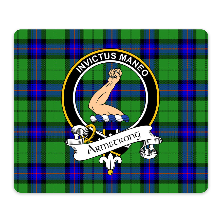 Armstrong Scottish Clan Crest Mouse Pad – Black Crest Design