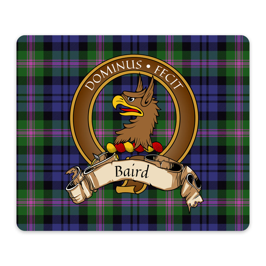 Baird Scottish Clan Crest Mouse Pad – Brown Crest Design