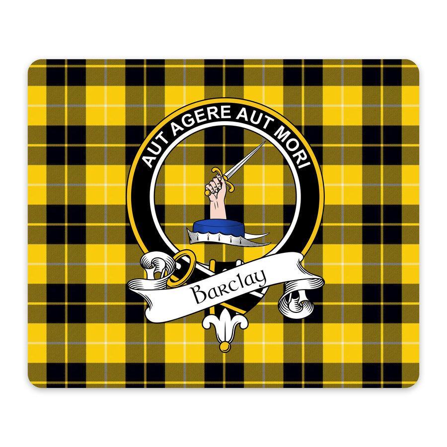 Barclay Scottish Clan Crest Mouse Pad – Black Crest Design
