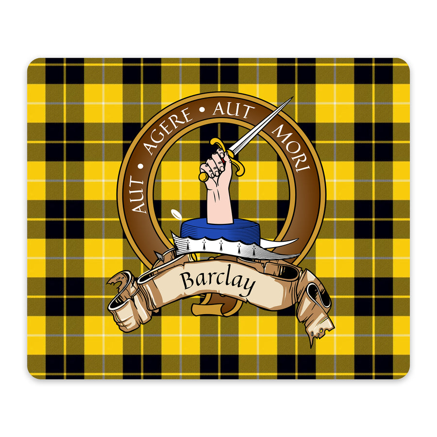 Barclay Scottish Clan Crest Mouse Pad – Brown Crest Design