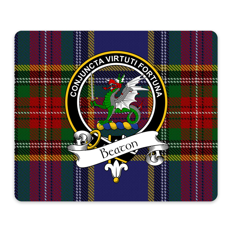 Beaton Scottish Clan Crest Mouse Pad – Black Crest Design