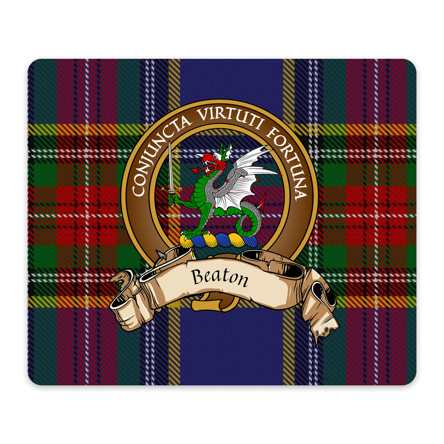 Beaton Scottish Clan Crest Mouse Pad – Brown Crest Design