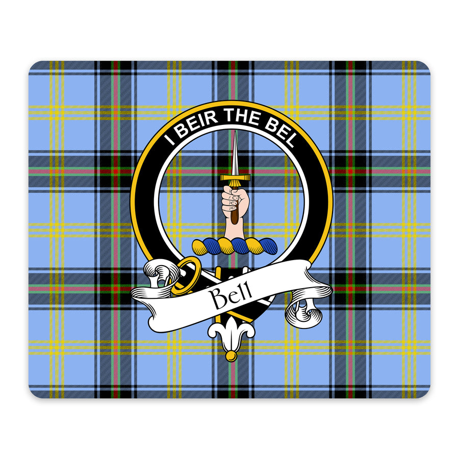 Bell Scottish Clan Crest Mouse Pad – Black Crest Design