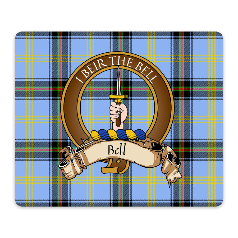 Bell Scottish Clan Crest Mouse Pad – Brown Crest Design