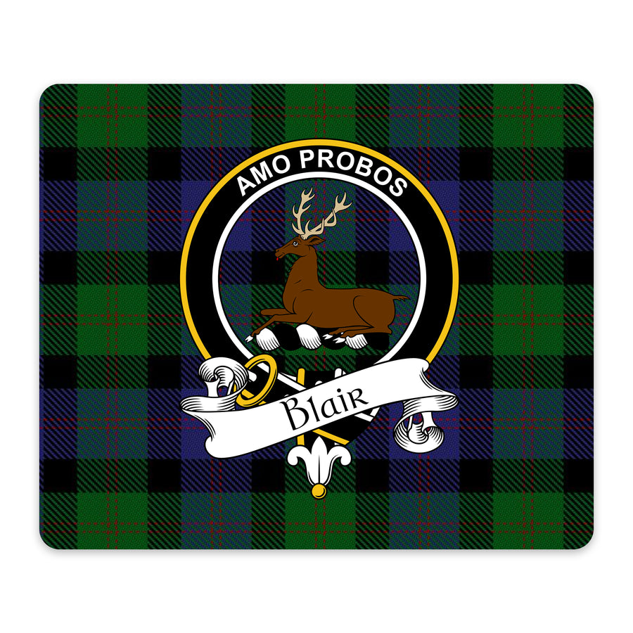 Blair Scottish Clan Crest Mouse Pad – Black Crest Design