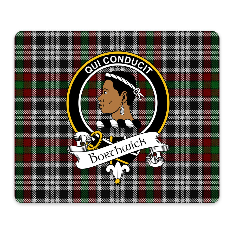 Borthwick Scottish Clan Crest Mouse Pad – Black Crest Design