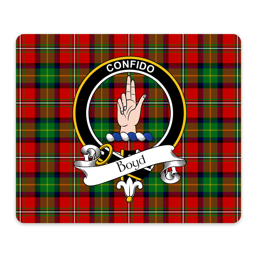Boyd Scottish Clan Crest Mouse Pad – Black Crest Design
