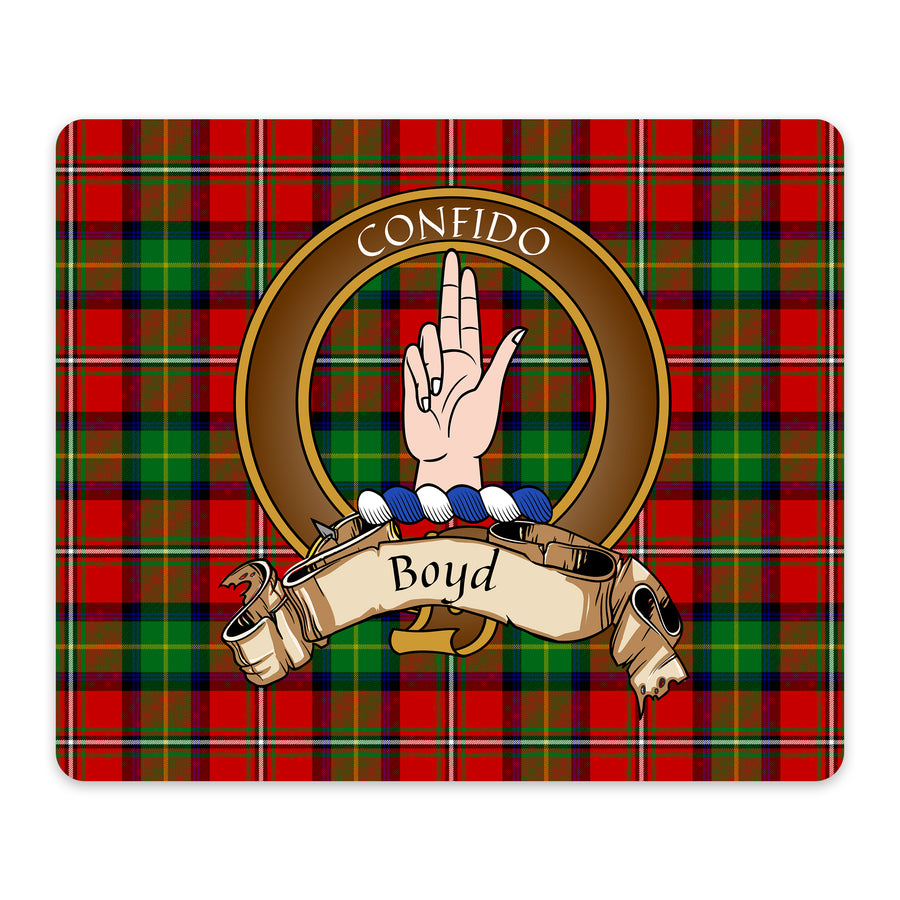 Boyd Scottish Clan Crest Mouse Pad – Brown Crest Design