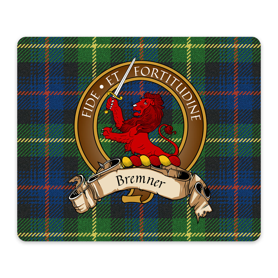 Bremner Scottish Clan Crest Mouse Pad – Brown Crest Design
