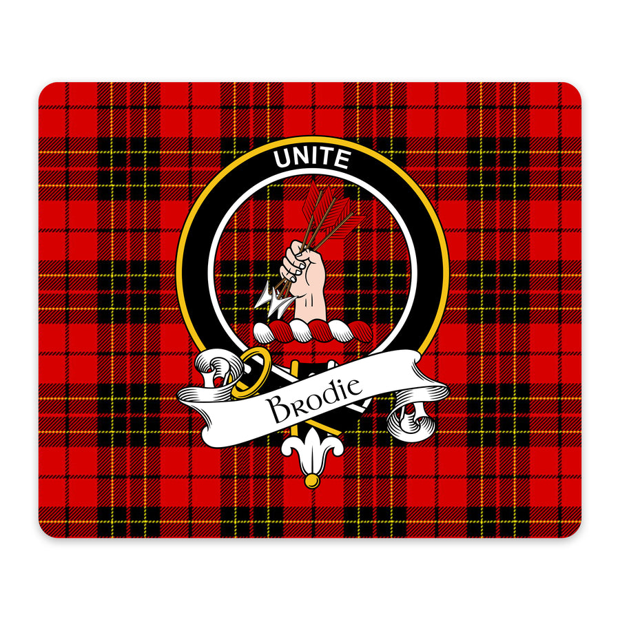 Brodie Scottish Clan Crest Mouse Pad – Black Crest Design