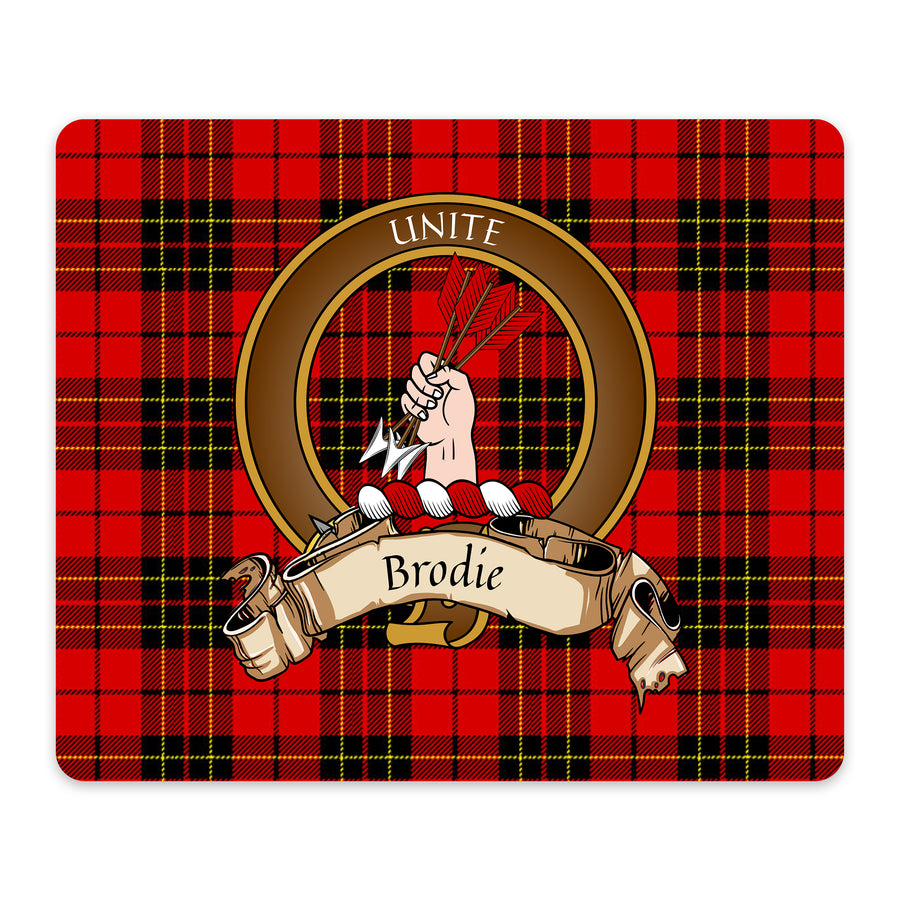 Brodie Scottish Clan Crest Mouse Pad – Brown Crest Design