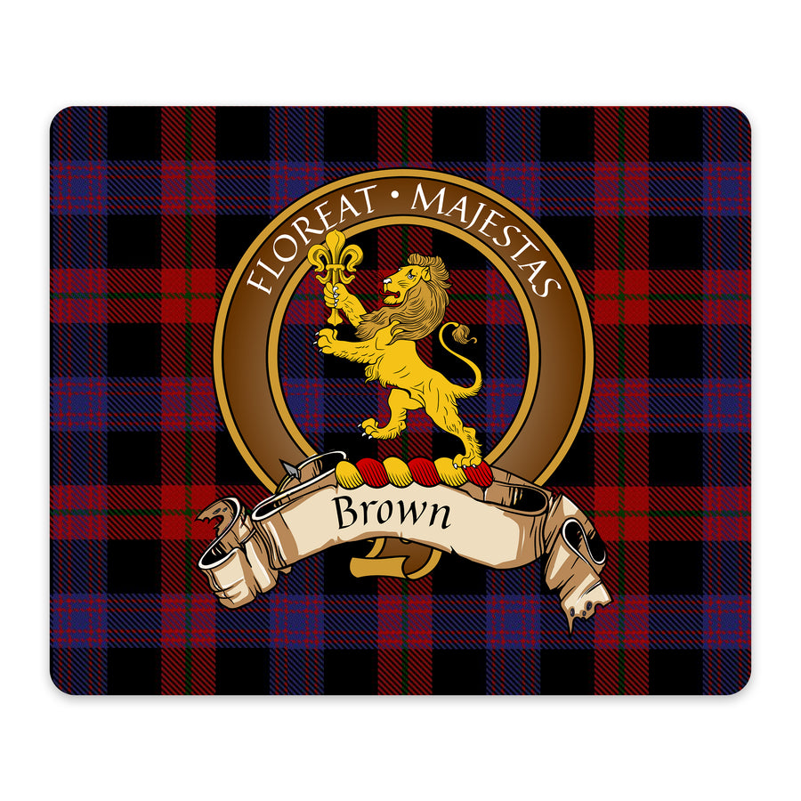 Brown Scottish Clan Crest Mouse Pad – Brown Crest Design
