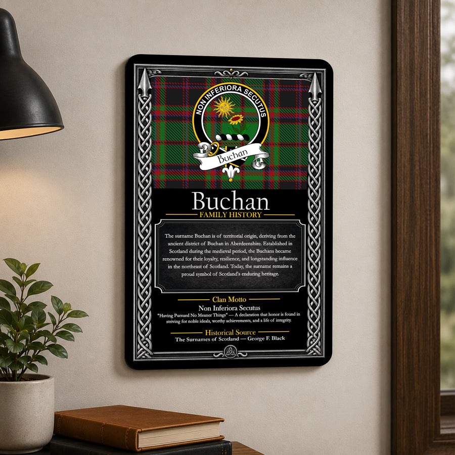 Buchan Scottish Family History Metal Sign