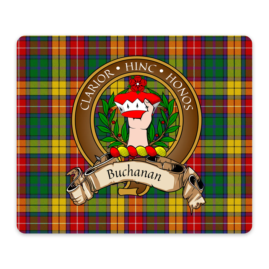 Buchanan Scottish Clan Crest Mouse Pad – Brown Crest Design