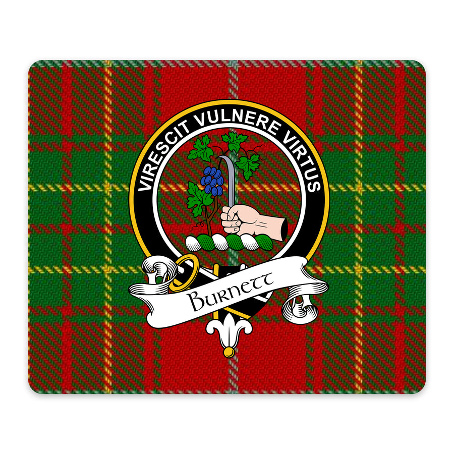 Burnett Scottish Clan Crest Mouse Pad – Black Crest Design