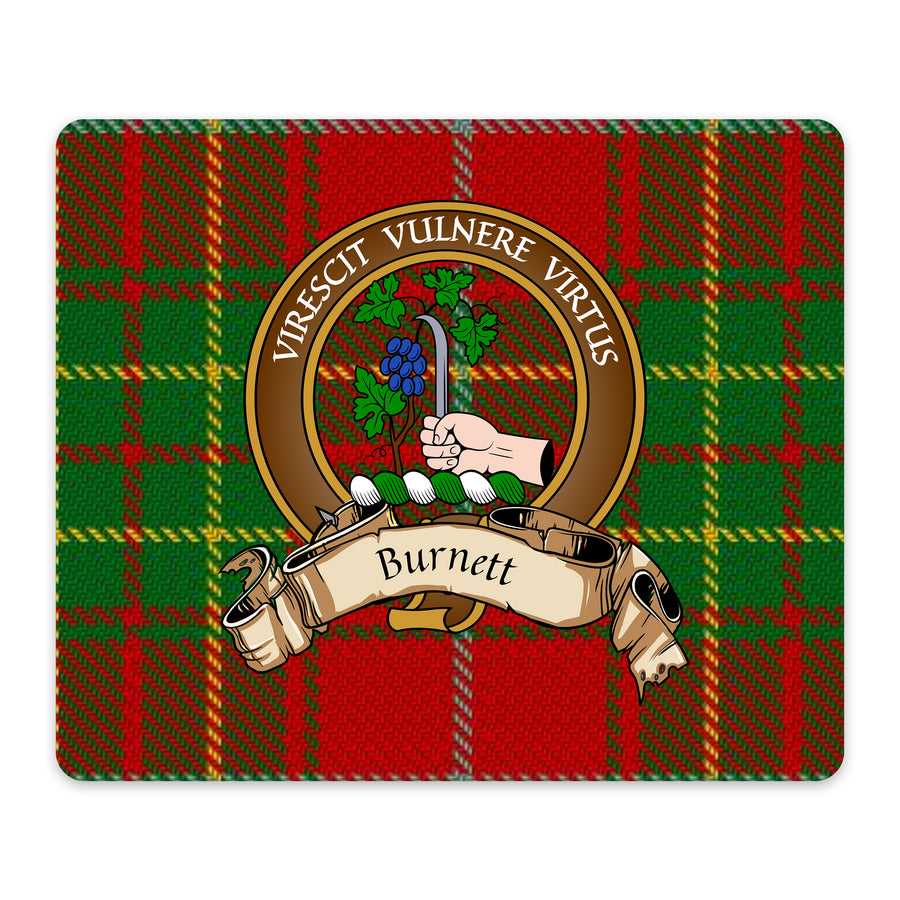 Burnett Scottish Clan Crest Mouse Pad – Brown Crest Design