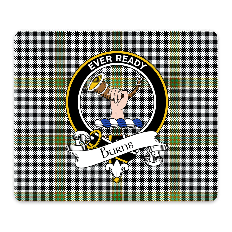 Burns Scottish Clan Crest Mouse Pad – Black Crest Design