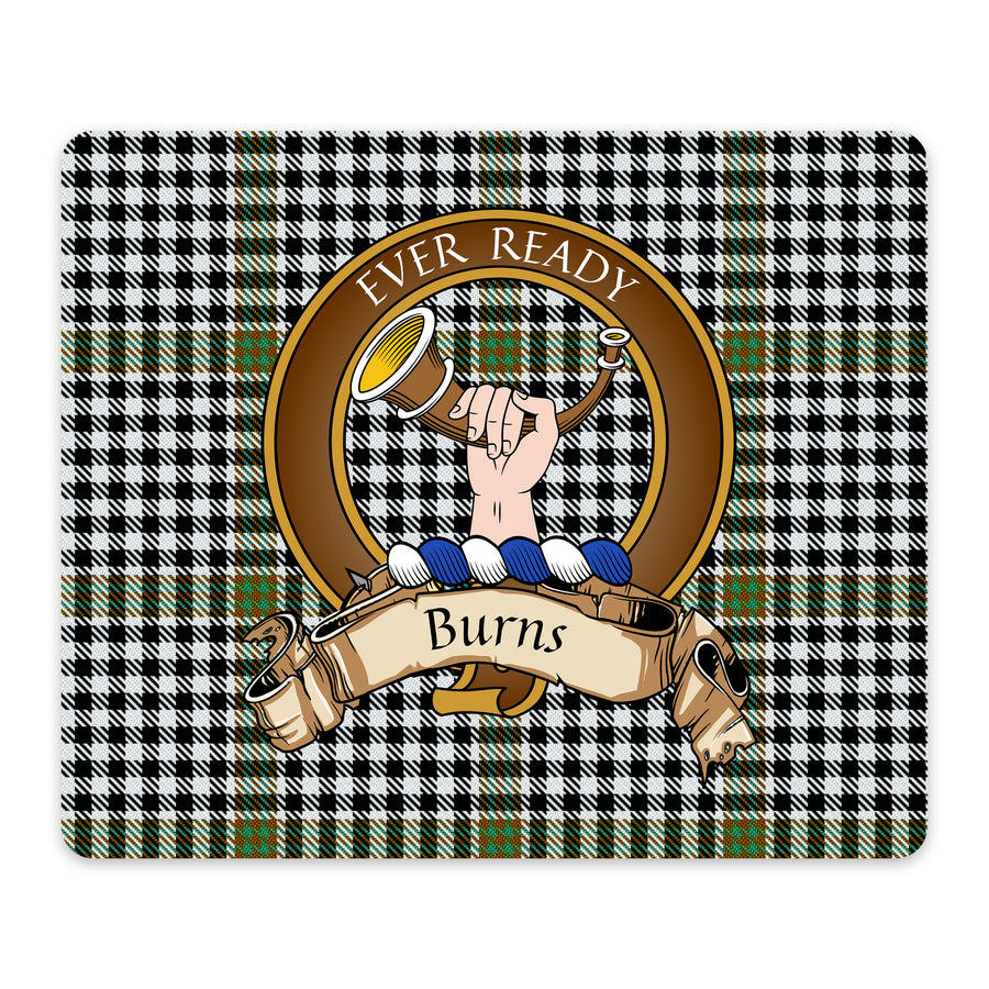 Burns Scottish Clan Crest Mouse Pad – Brown Crest Design
