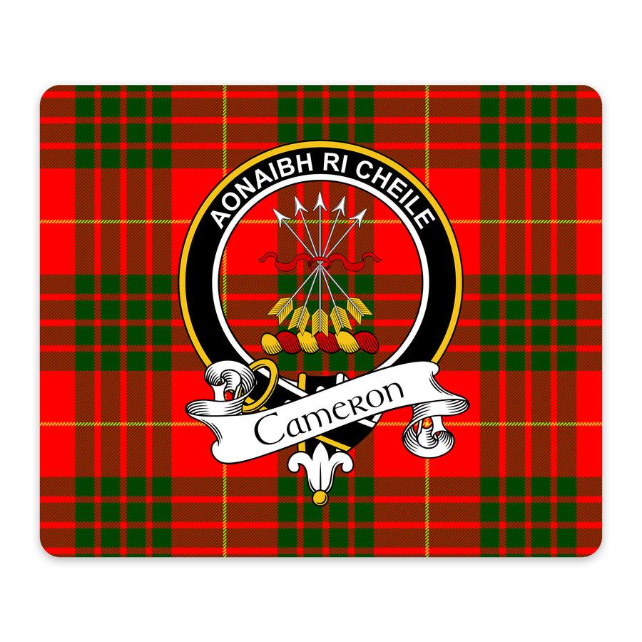Cameron Scottish Clan Crest Mouse Pad – Black Crest Design