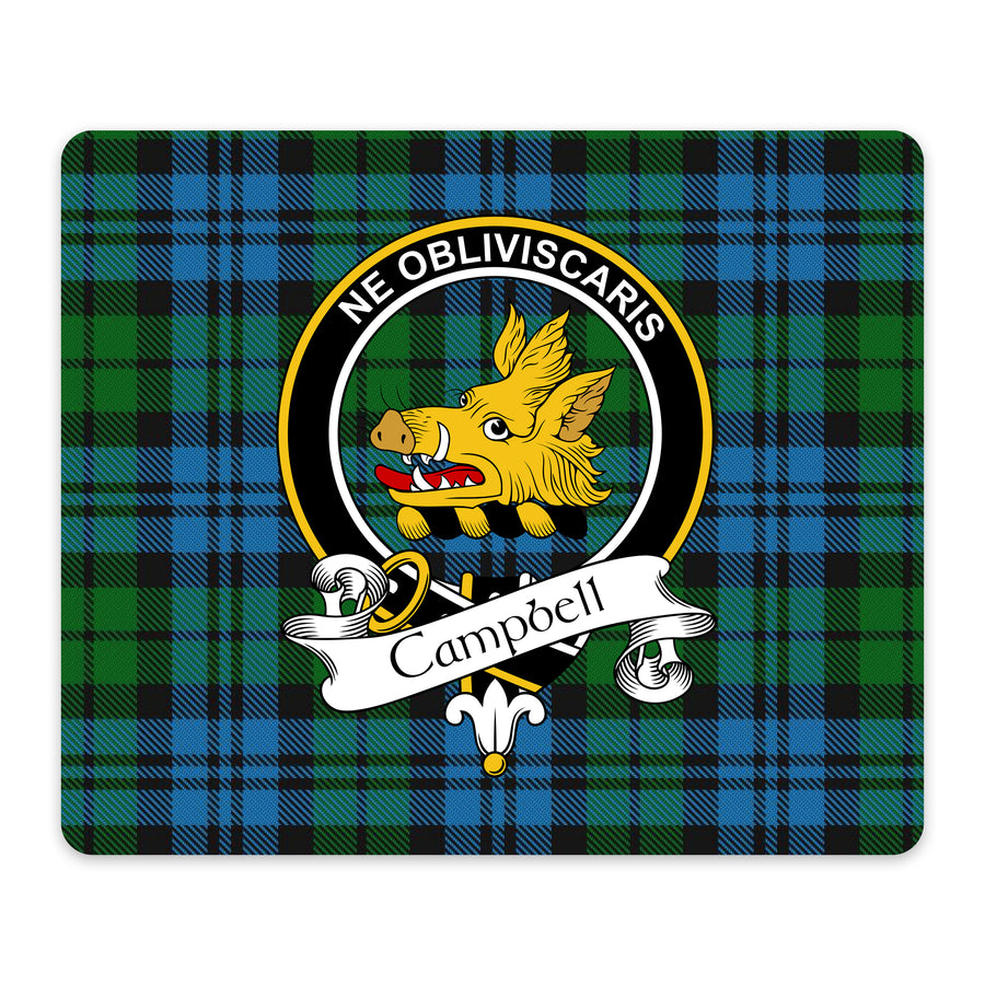 Campbell Scottish Clan Crest Mouse Pad – Black Crest Design