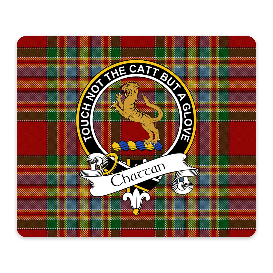 Chattan Scottish Clan Crest Mouse Pad – Black Crest Design