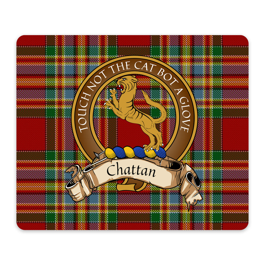 Chattan Scottish Clan Crest Mouse Pad – Brown Crest Design