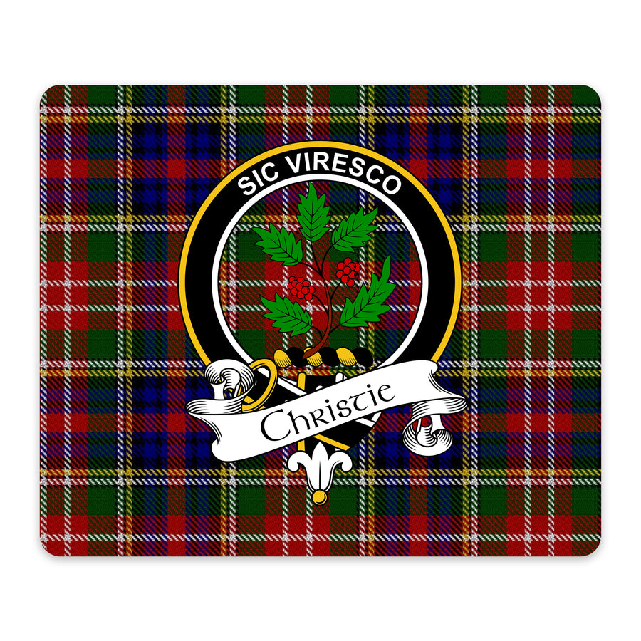 Christie Scottish Clan Crest Mouse Pad – Black Crest Design