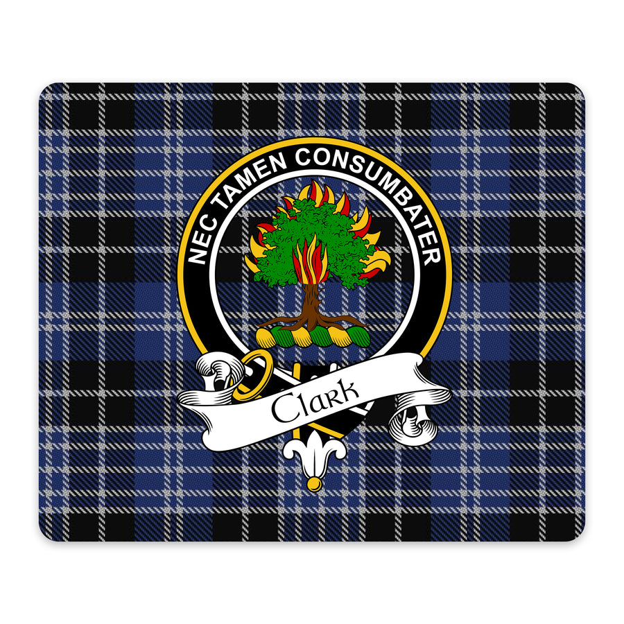 Clark Scottish Clan Crest Mouse Pad – Black Crest Design