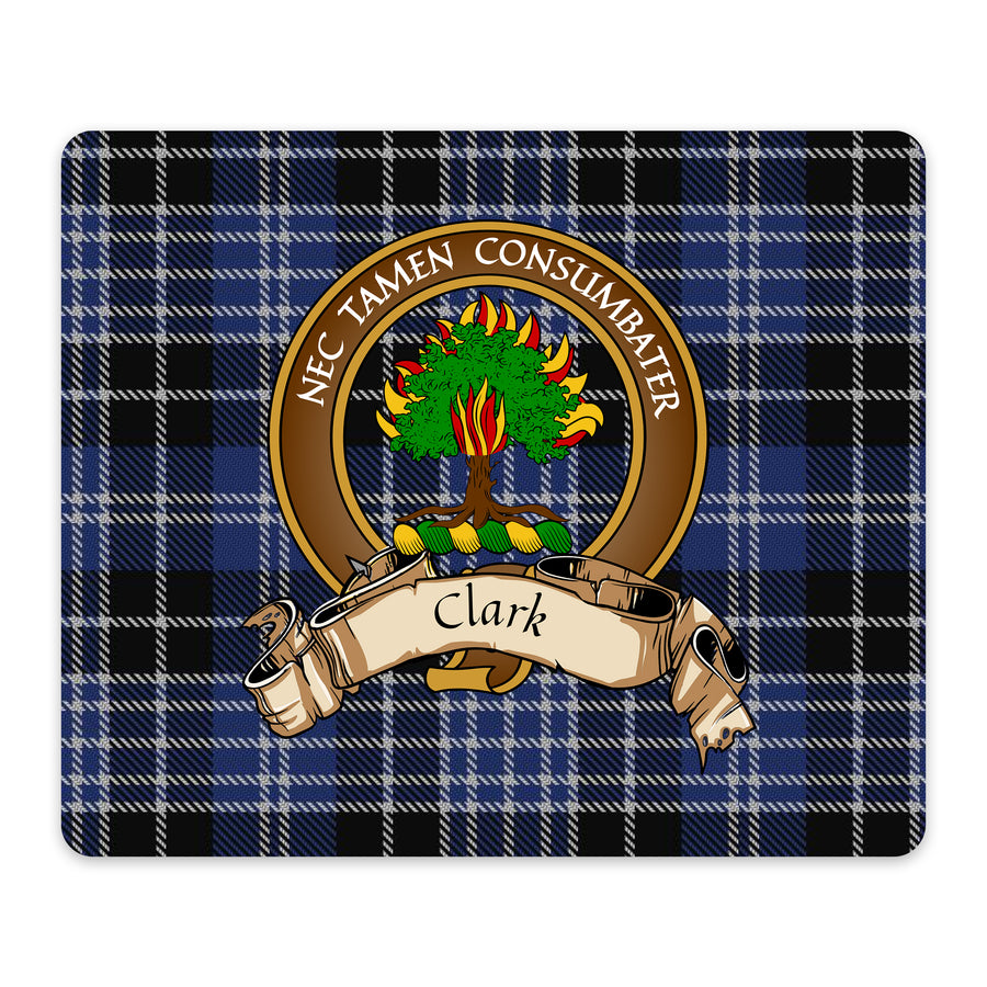 Clark Scottish Clan Crest Mouse Pad – Brown Crest Design