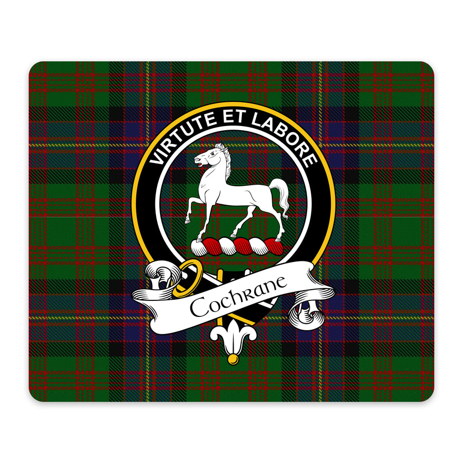 Cochrane Scottish Clan Crest Mouse Pad – Black Crest Design