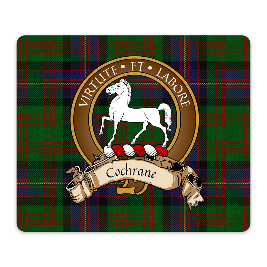 Cochrane Scottish Clan Crest Mouse Pad – Brown Crest Design