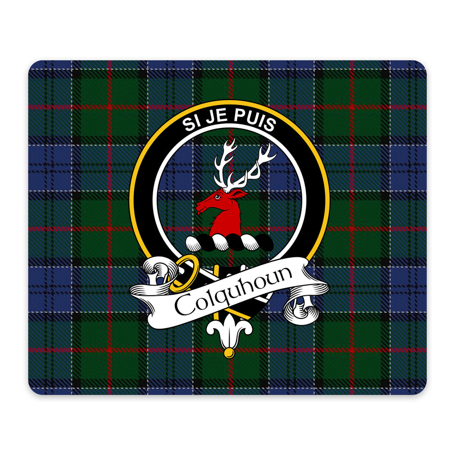 Colquhoun Scottish Clan Crest Mouse Pad – Black Crest Design