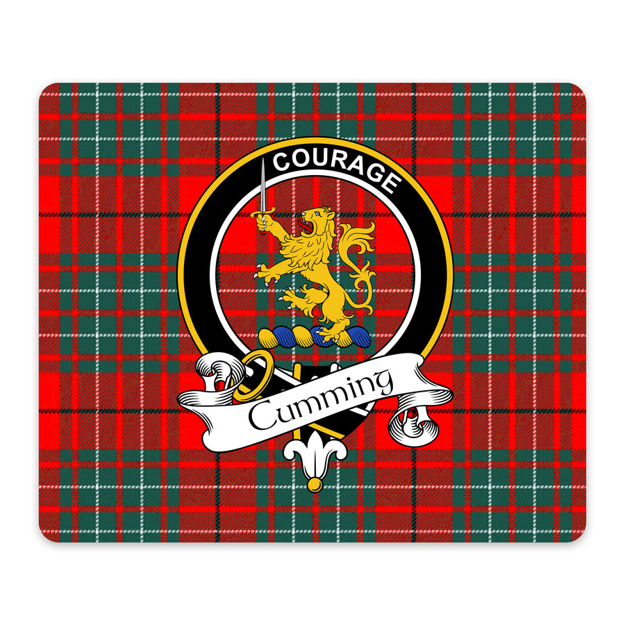 Cumming Scottish Clan Crest Mouse Pad – Black Crest Design