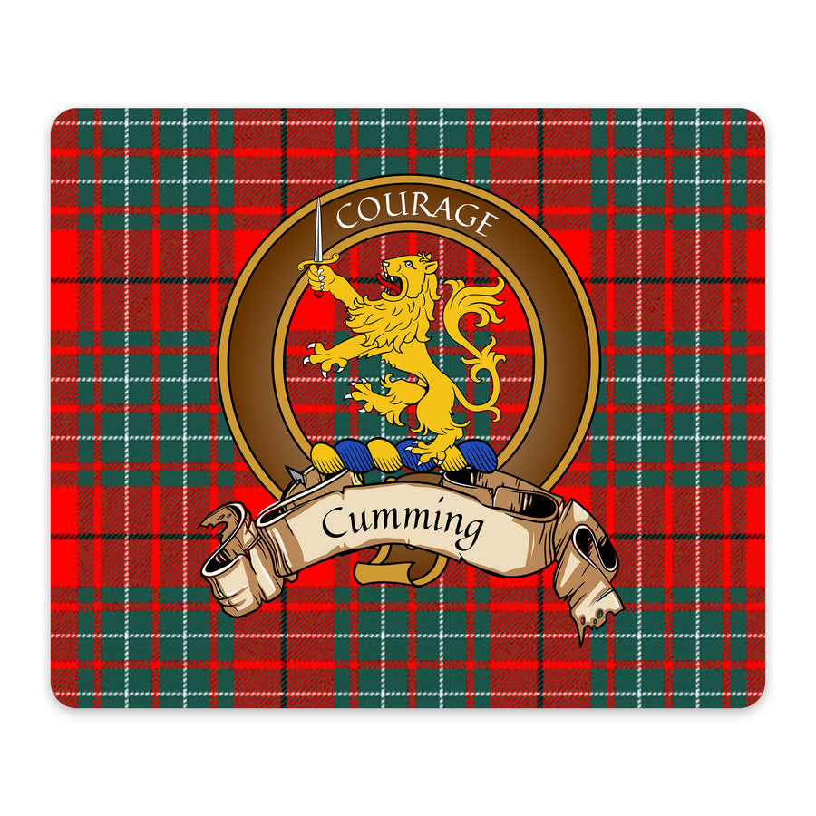 Cumming Scottish Clan Crest Mouse Pad – Brown Crest Design